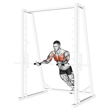 Flexão inclinada com pegada invertida