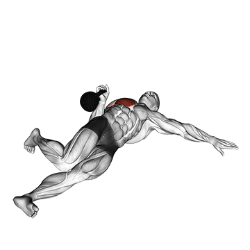 Desenvolvimento unilateral com amplitude estendida com kettlebell no chão