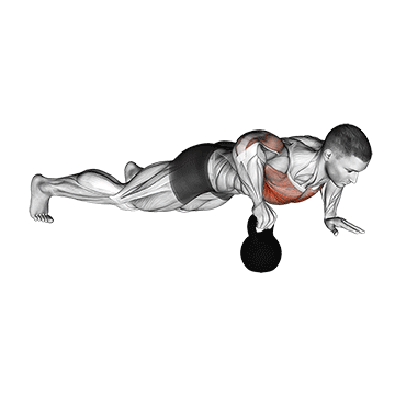 Flexão pliométrica com kettlebell