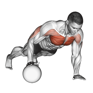 Flexão com medicine ball