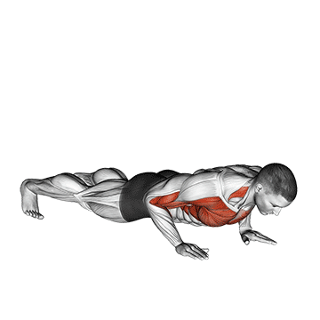 Flexão com toque no ombro