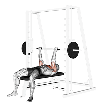 Supino pegada invertida no Smith