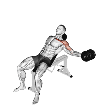 Crucifixo inclinado unilateral com halteres